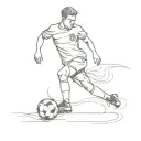 soccer player tattoo design idea