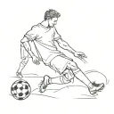 soccer player tattoo design idea