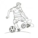 soccer player tattoo design idea