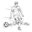 soccer player tattoo design idea