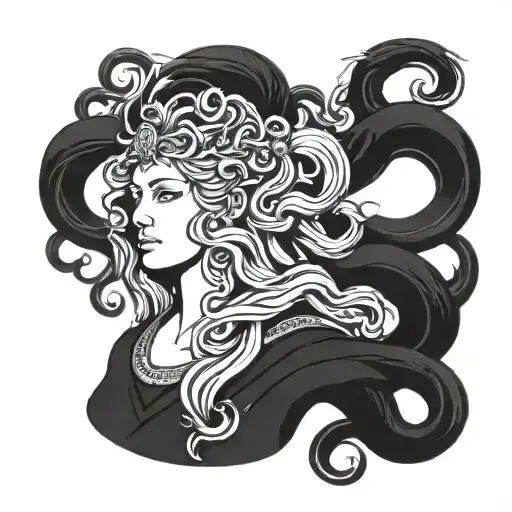 Medusa athena greek goddess tattoo design idea