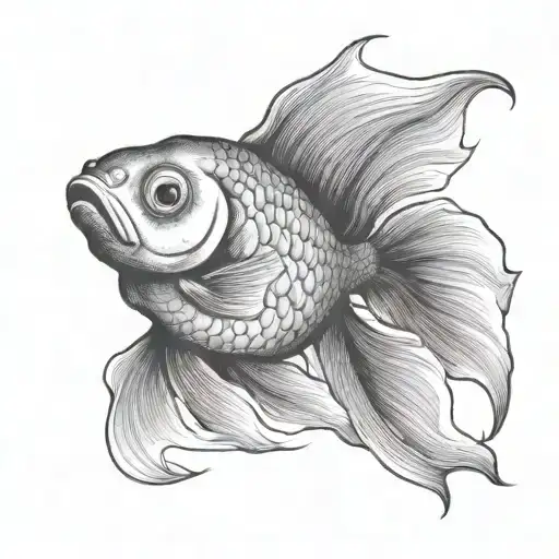 goldfish tattoo design idea