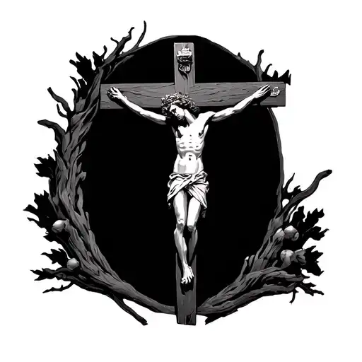 Crucifixion tattoo design idea