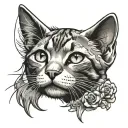 Cat Memorial tattoo design idea