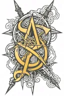 anarchy symbol tattoo design idea