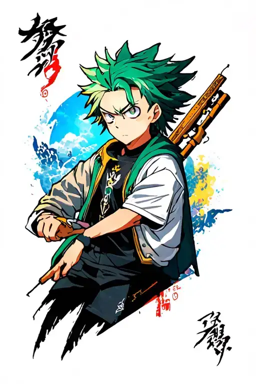 referência de animes, demon Slayer, attack on Titan, dr. stone, Tokyo revengers,  tattoo design idea