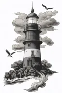 lighthouse tattoo design idea