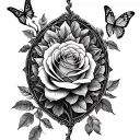 Breath, Rose, Feather, Ivy, Tree Of Life, butterfly, Key tattoo design idea