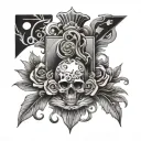 7 And 2 Card tattoo design idea