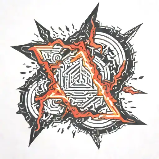 Burned on Cryptocurrency Symbols, Scar, Burn mark, Burnt flesh, permanent scar, Crypto, flesh wound, scarification  tattoo design idea