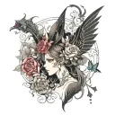 fear and madness tattoo design idea