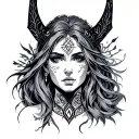 Freya rune tattoo design idea