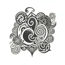 five elements air water fire earth spirit avatar mixed tattoo design idea