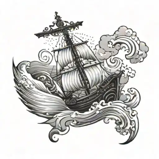 ocean and Bible scripture tattoo design idea
