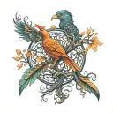 Phoenix Bird Inside A Tree Of Life tattoo design idea