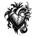 Open Heart tattoo design idea