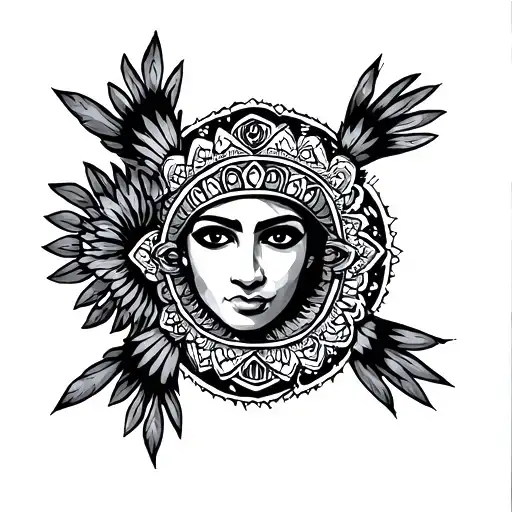 Mexican Aztec tattoo design idea