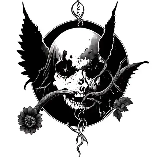 bad omens songs inspired tattoo design idea