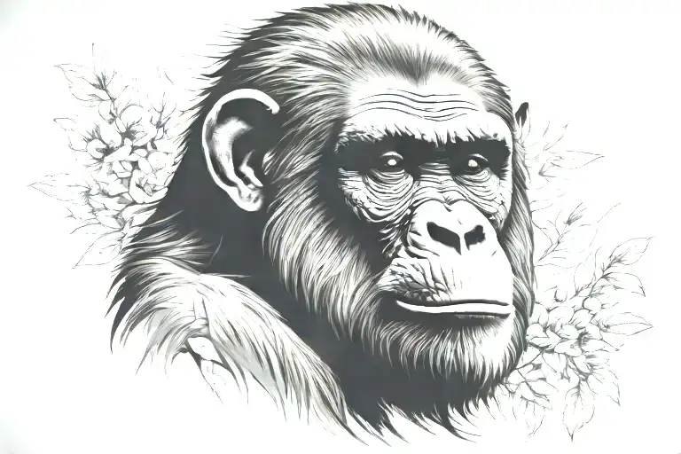 Apes tattoo design idea