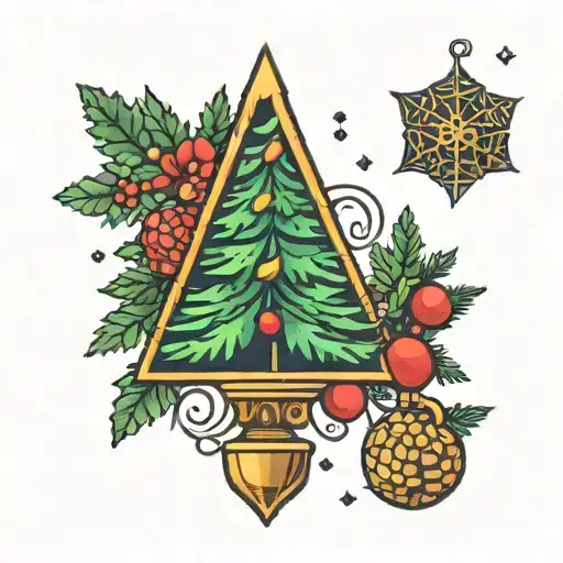 Christmas tree   tattoo design idea