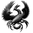 Scorpion Eagle Phoenix tattoo design idea