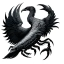 Scorpion Eagle Phoenix tattoo design idea