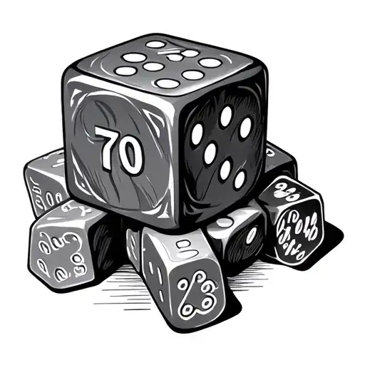 Rich Risk Dice tattoo design idea