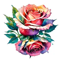 roses wrapped tattoo design idea