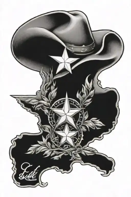 Texas theme tattoo tattoo design idea