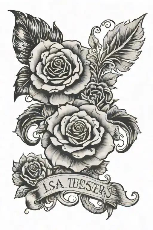 daughters named Isa and Tessa tattoo design idea