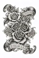 daughters named Isa and Tessa tattoo design idea