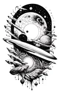 Meaningful universe tattoo design idea