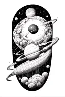 Meaningful universe tattoo design idea