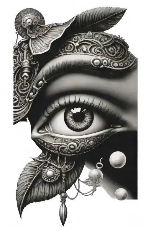eye of osiris on top with prymaid below transitioning to the Spanish conquest of Juan Ponce de León had, Puerto rico tattoo design idea