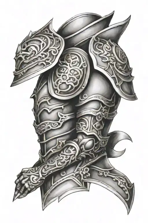 armor shoulder tattoo tattoo design idea