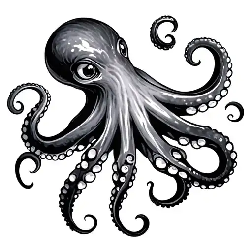 Japanese Octopus tattoo design idea