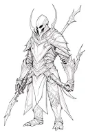 dark souls exterminator that has been conformed into the dark sided ways  tattoo design idea