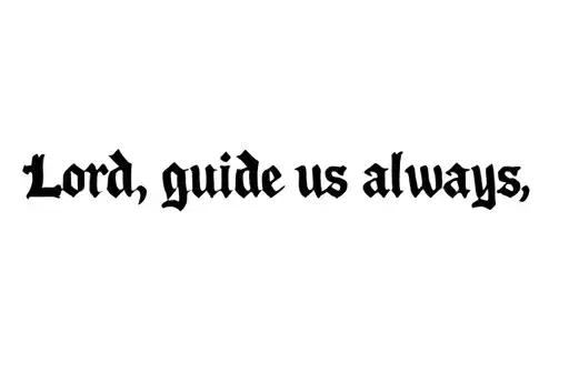 "Lord, guide us always " tattoo design idea