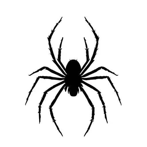 Black widow spider tattoo design idea