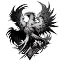 Phoenix warrior still I rise tattoo design idea