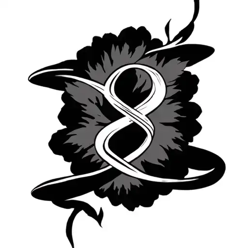 For life and infinity tattoo design idea