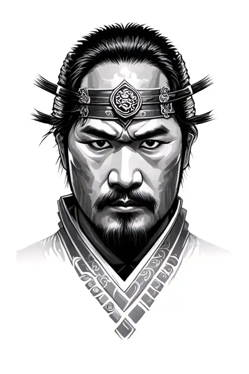 samurai warrior black jack tattoo design idea