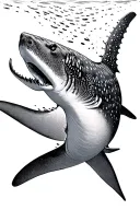 Whale shark, leopard shark, fingerprint, diver, manta ray tattoo design idea