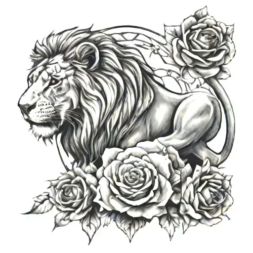emma 18.02.2015 13:33 and rose and heart and lion and Sparta tattoo design idea