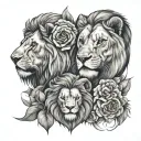 emma 18.02.2015 13:33 and rose and heart and lion and Sparta tattoo design idea
