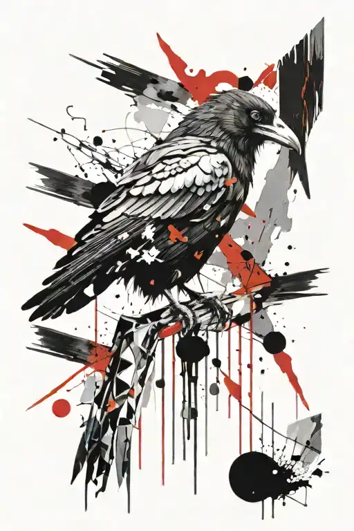 Nordic Raven Forresr tattoo design idea