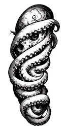 tentacles wrapped on the arm tattoo design idea