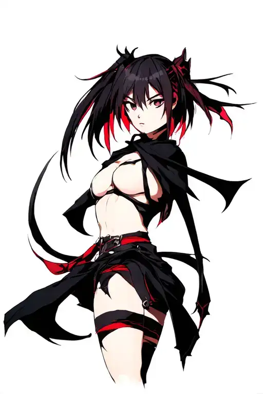 Akame ga Kill, the main character with a curse tattoo design idea