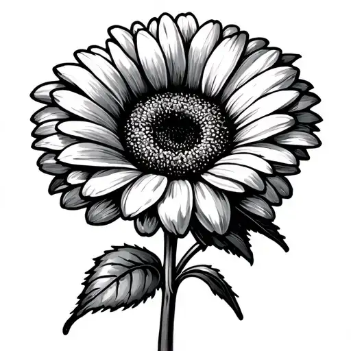 gerbera daisy tattoo design idea