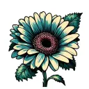 gerbera daisy tattoo design idea